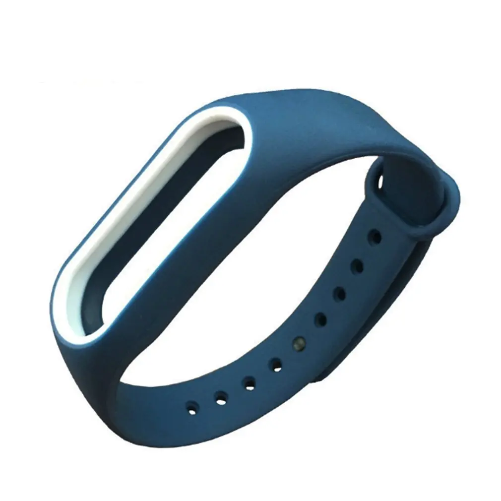 Браслет для Xiaomi mi Band 2 спортивный ремешок для часов Силиконовый ремешок для Xiaomi mi Band 2 браслет mi band 2 ремешок - Цвет: Blue white