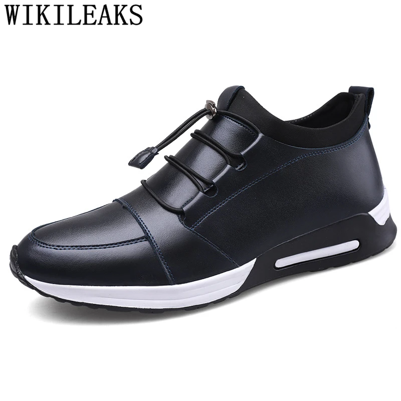 Genuine Leather Shoes Men Brand Mens Casual Hot Sale Designer High Quality Sneakers Sepatu Slip On Pria | Обувь