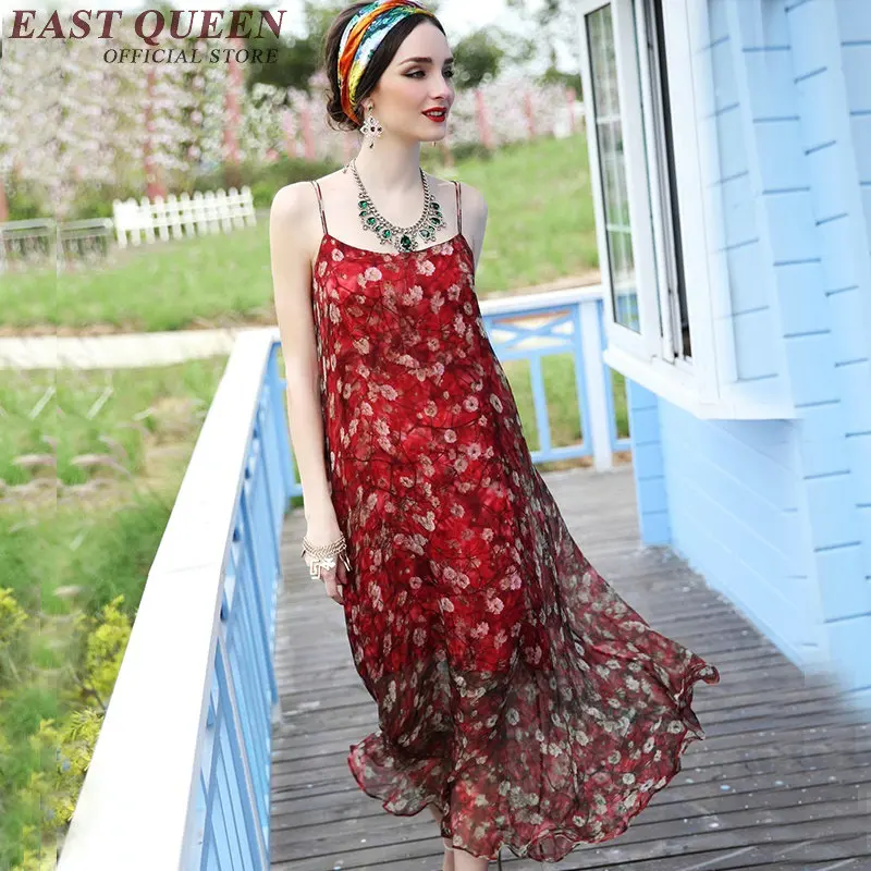 Пляжная одежда в стиле бохо облегающее платье летнее с цветочным принтом сарафан