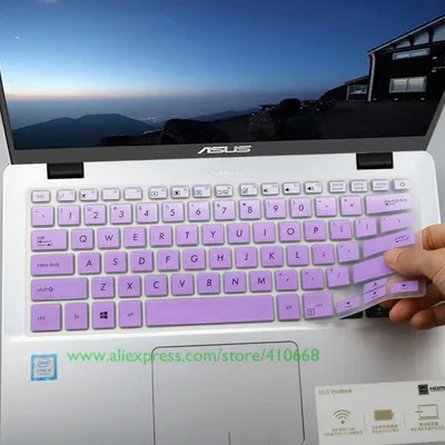 Gradual purple 14 дюйм чехол для клавиатуры для asyus s14 s410 A411U S4100VN S4000VA R421UN TP401NA/CA TP410 P5440 м B9440 Тетрадь ноутбук - Цвет: Gradual purple