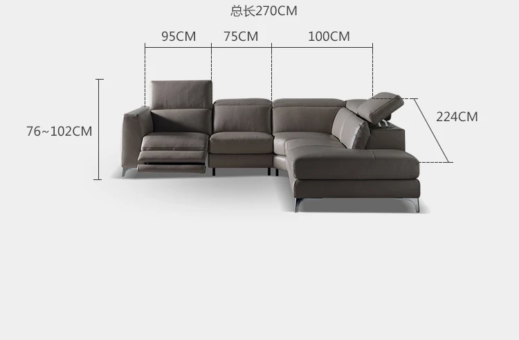 Угловой диван для гостиной Электрический Диван из натуральной кожи секционные