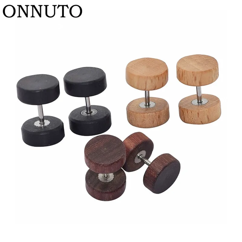 Индивидуальные деревянные серьги 8 мм для женщин и мужчин модные ювелирные