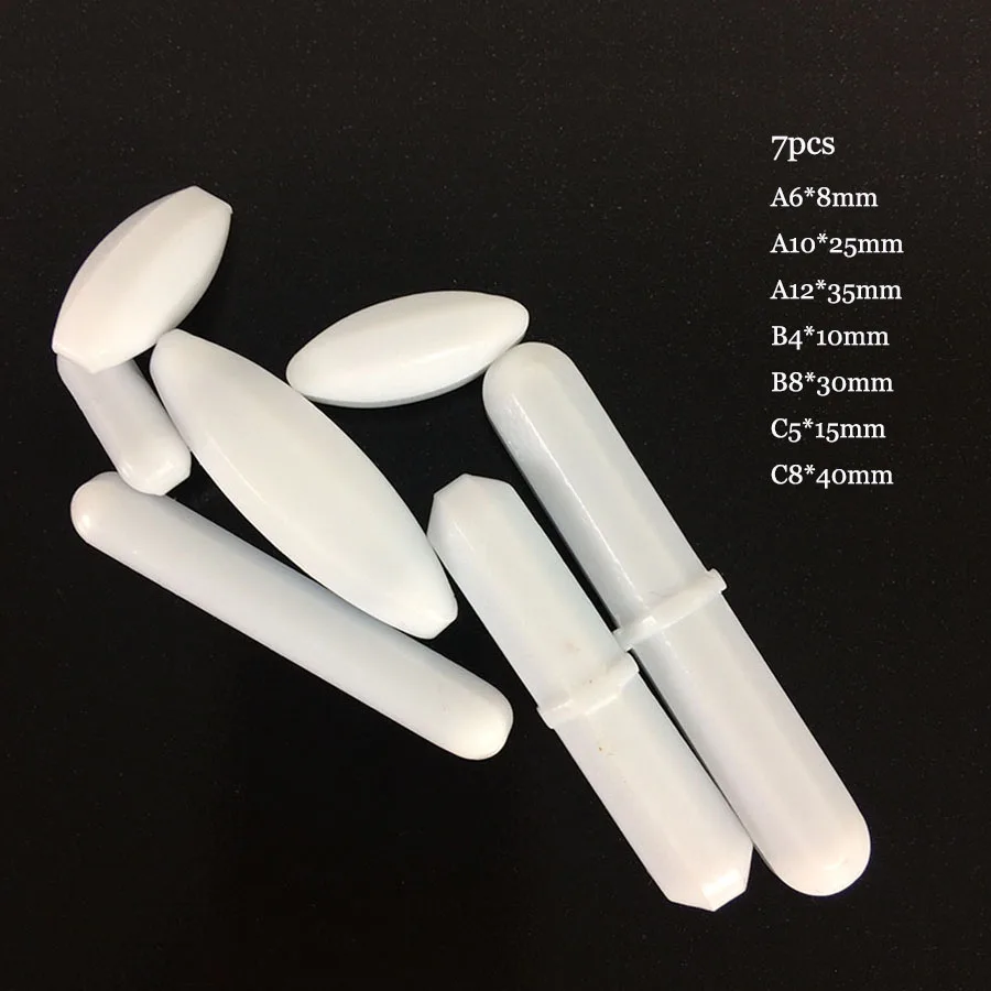 

7pcs 3shape Mixed Size Magnetic Stirrer Mixer Stir Bars Stirring Bars Laboratory Stir Rod