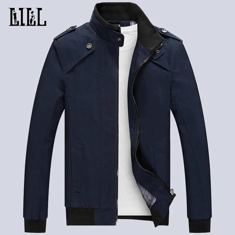 LILL | Хлопковая мужская куртка-бомбер мужское пальто весна 2017 повседневная