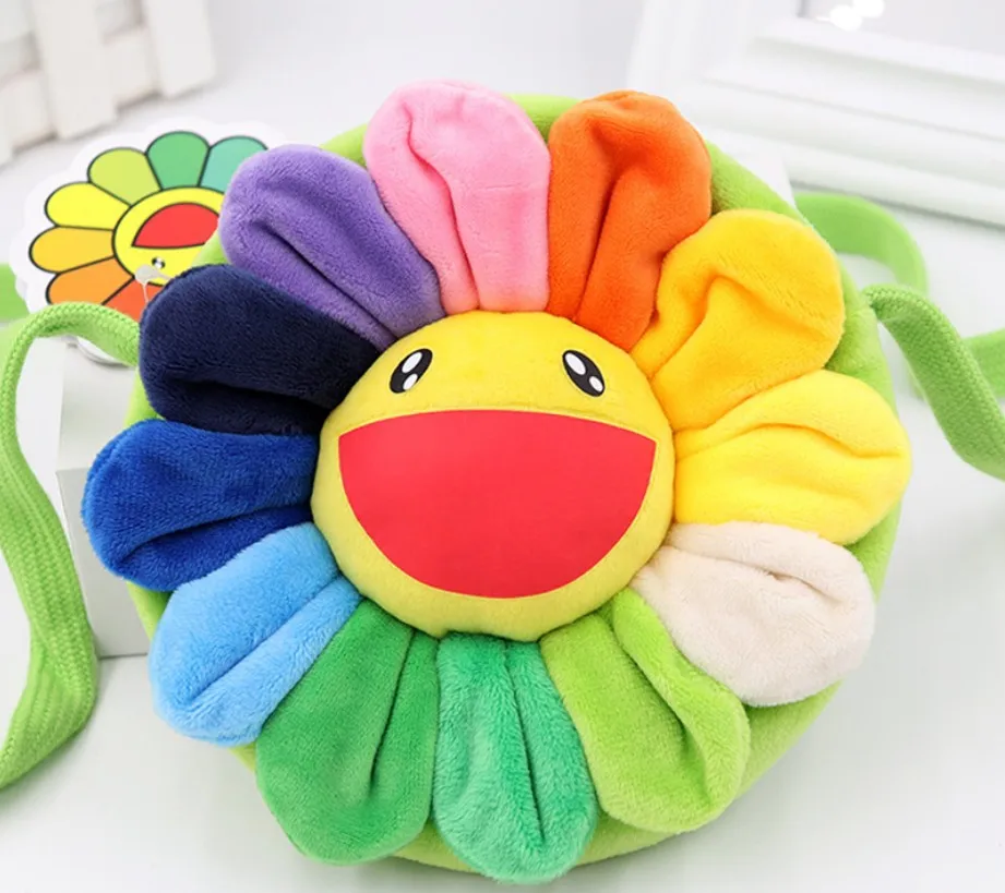 Kawaii цветной Подсолнух диагональ сумка плюшевый рюкзак мультфильм милый мешок нулевой кошелек и хорошего качества
