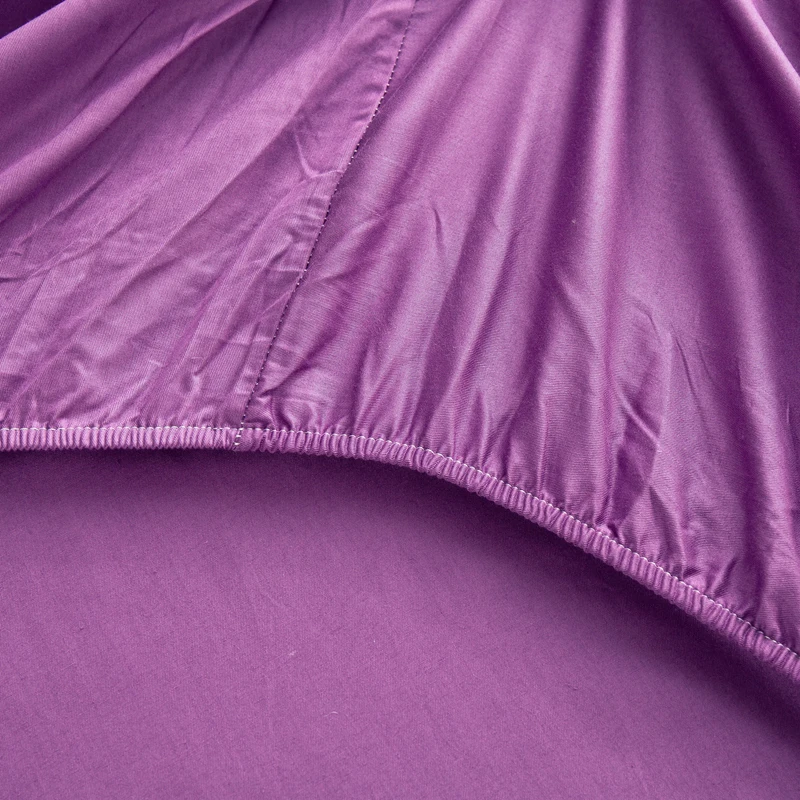 100% хлопок Одноместный полный Королевский размер фиолетовые одноцветные