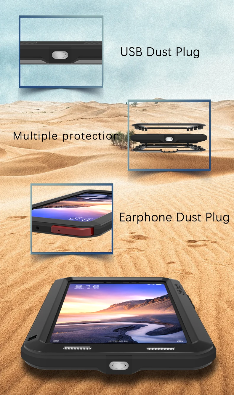LOVE MEI металлический алюминиевый чехол для Xiaomi mi Max 3 Max 2 Max сверхмощный противоударный водонепроницаемый для Xiaomi mi x 2 mi x2s mi 6 8