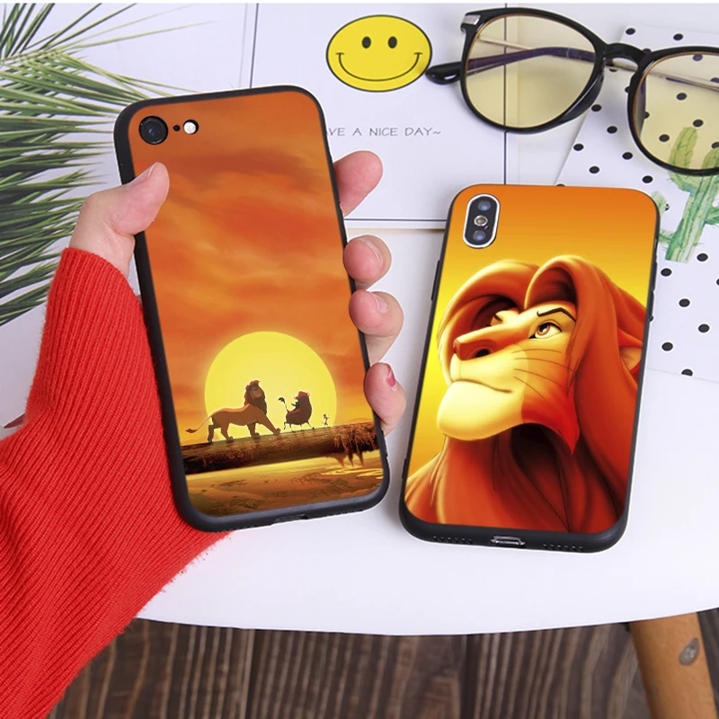 The Lion King Simba Animal Hakuna Matata Cartoon Soft Silicone Phone Case for iPhone X XS MAX XR 7 8 6 6S plus 5S SE |