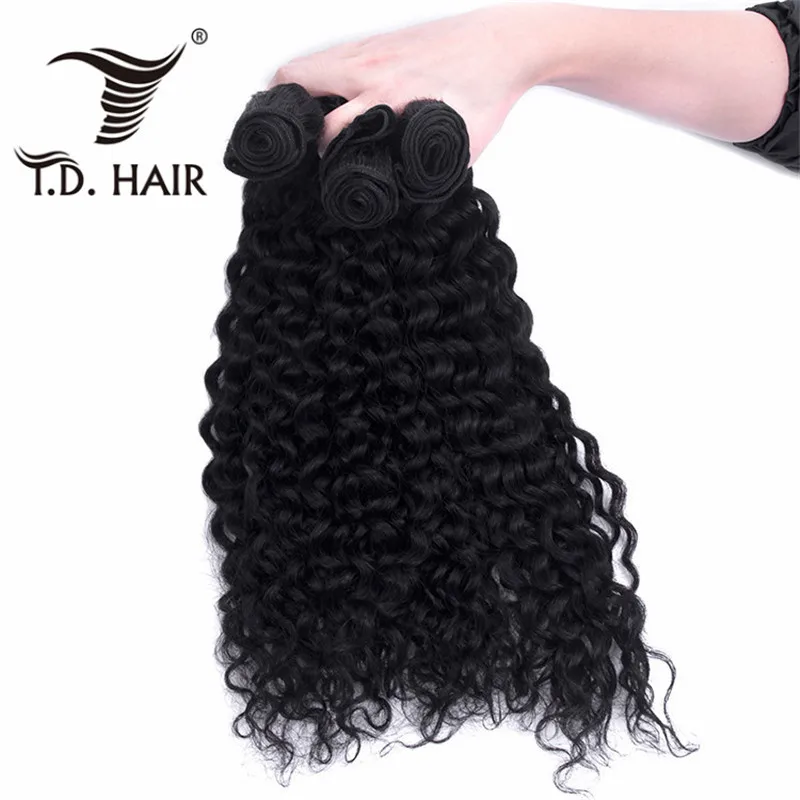 

TD HAIR Peruvian 4 Bundles Water Wave Hair Bundle Human Hair Cuticle Aligned Bundle Deals