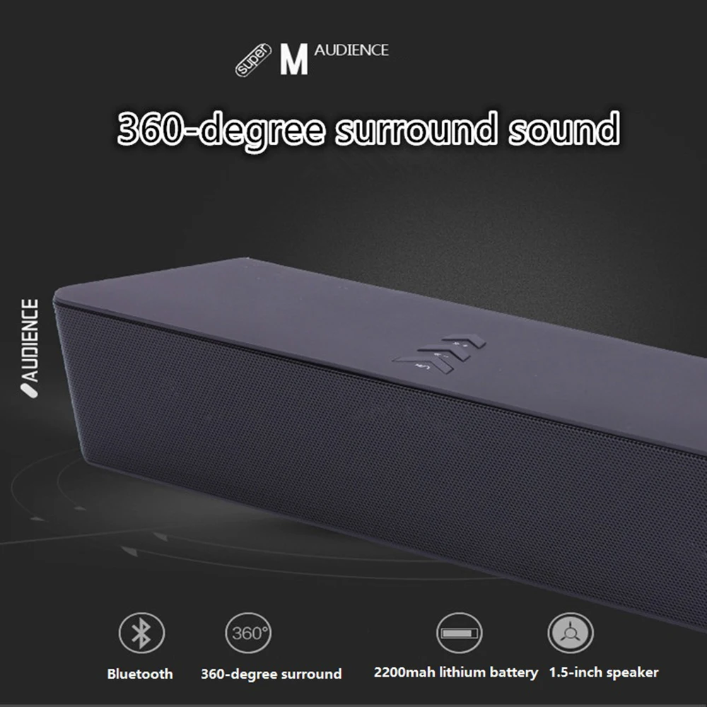 Музыкальный центр Беспроводной Bluetooth Колонки 6 Вт с супер бас стерео сабвуфер