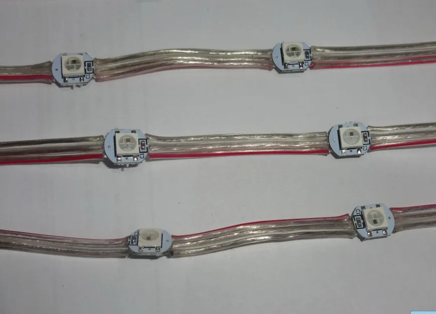 100 шт предварительно припаянных 5050 smd rgb WS2812B светодиодных пикселей с радиатором (10