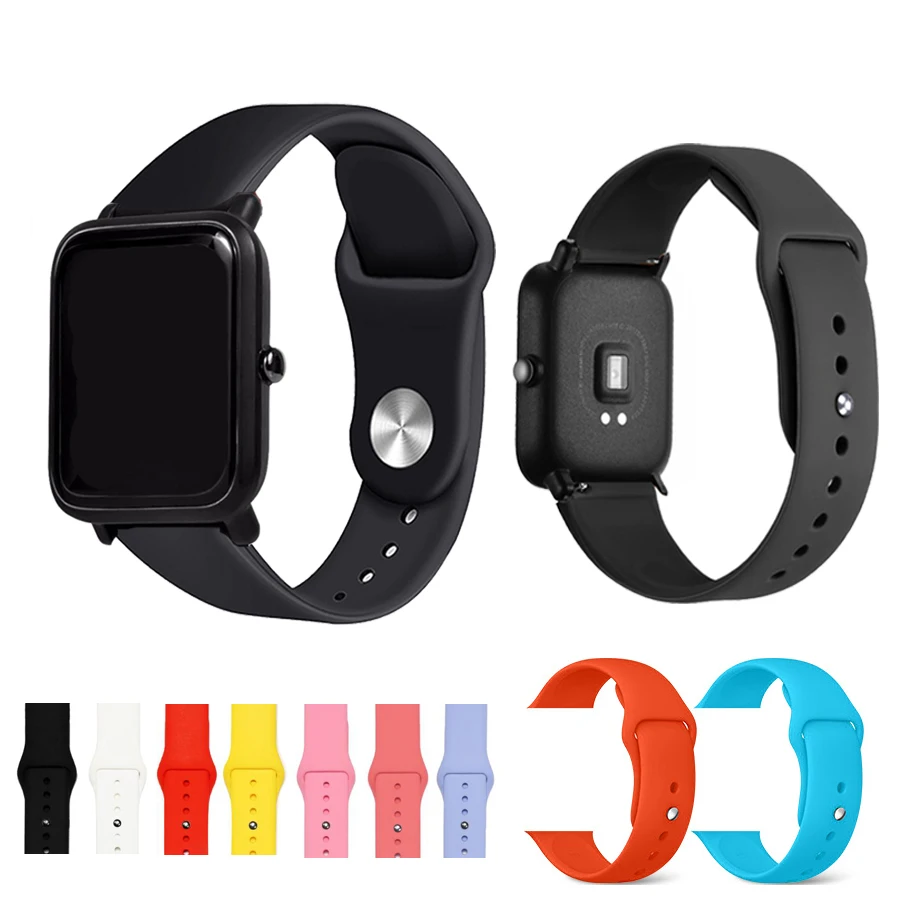 3в1/упаковка для Amazfit ремешок Bip силиконовый мягкий браслет для Huami Amazfit Bip чехол Защитная пленка для экрана