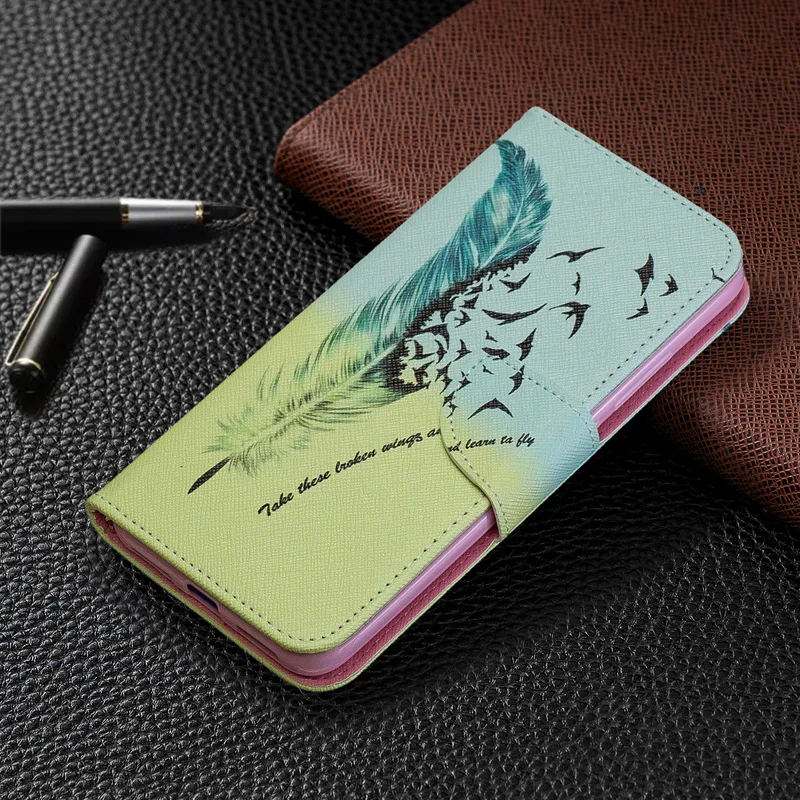 Окрашенный кожаный флип-чехол для Xiao mi Red mi 7 7A 5 Plus K20 Pro note 7 pro 8 pro Чехол-бумажник для Xiaomi mi A2 Lite