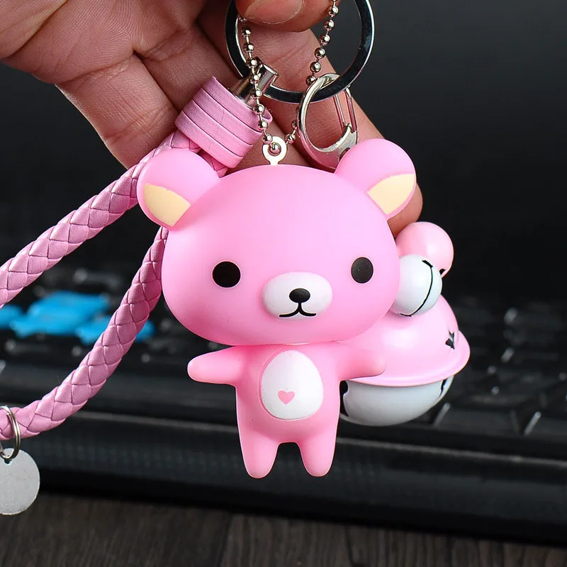 Брелок для ключей Rilakkuma милый мультяшный Мишка брелок с подвеской в виде