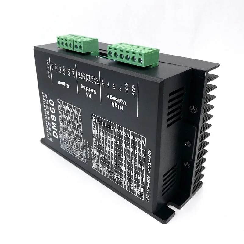 DM860 шаговый двигатель контроллер микро шаговый двигатель бесщеточный двигатель постоянного тока корпус для 57 86 шаговый двигатель Nema23 Nema34