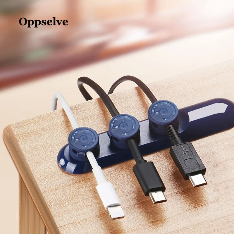 Oppselve магнитный зажим для кабеля для мобильного телефона USB органайзер для кабеля данных для USB зарядного устройства магнитный держатель для настольного устройства для сматывания кабеля