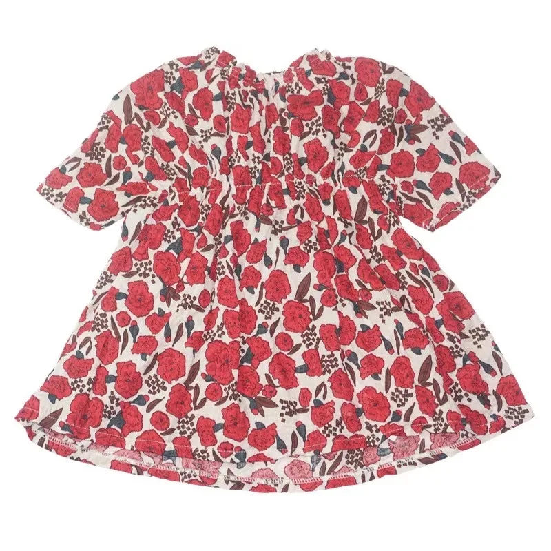 

2019 new summer children's girls print floral children's dress