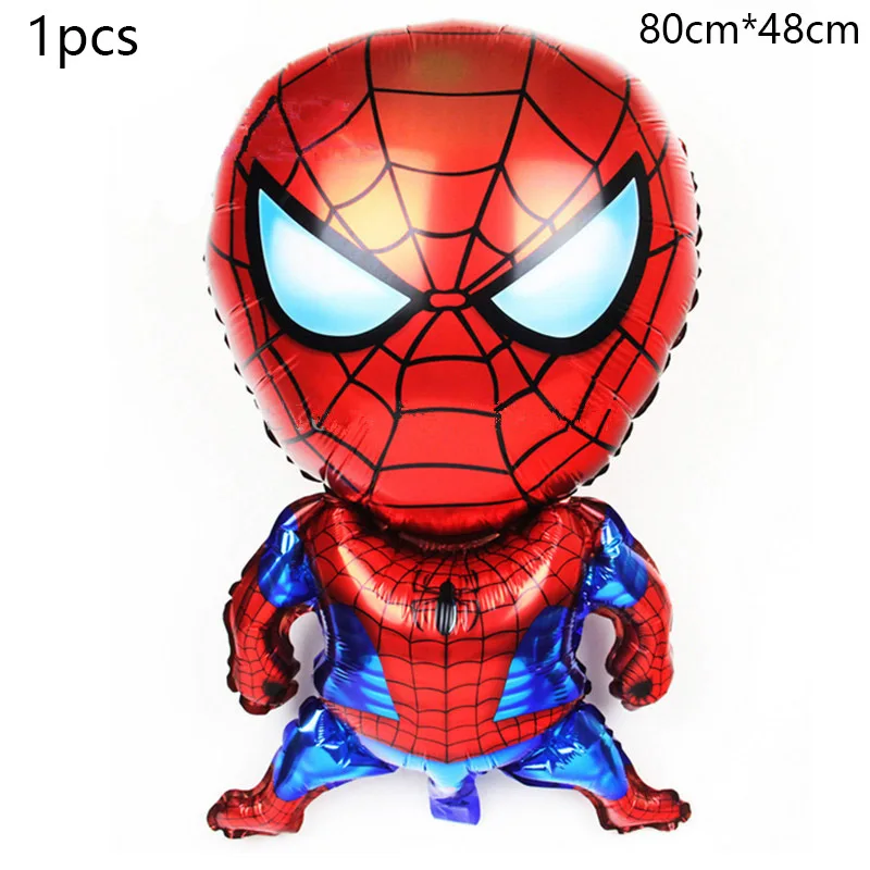 Серебристый 6pcs/lot Spiderman Foil Helium Balloons 30" Red Number Party Inflatable Ball Birthday Party Decoration Kids Toys Star Globos - Цвет: Серебристый