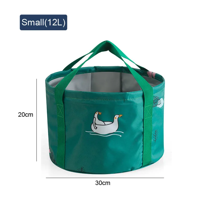 Green S 10L/12L/15L/18L портативные Складные ведра герметичные PVEA открытый дорожный мешок для мытья складная сумка для хранения бытовые предметы H1205 - Цвет: Green S