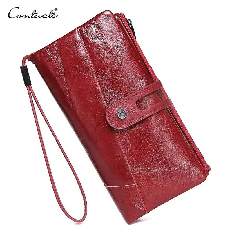 Red Новинка, кошелек, мужские кошельки, мужской кошелек для женщин, настоящая сумка, натуральная кожа, модная воловья кожа, ручная посылка, кошельки для монет - Цвет: Red
