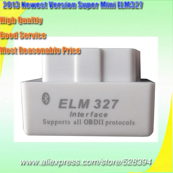 DHL EMS Fast Delivery 10pcs OBD II Smallest ELM 327 Bluetooth v1.5 OBD2 Software Support Android