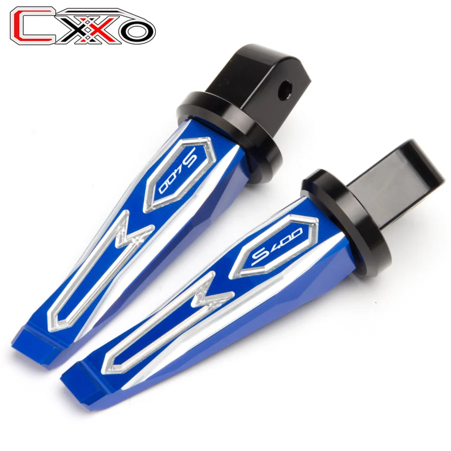 Для kycco xciting S 400 xciting s 400 400 аксессуары для мотоциклов ЧПУ алюминий пассажирских подножки сзади - Цвет: Синий