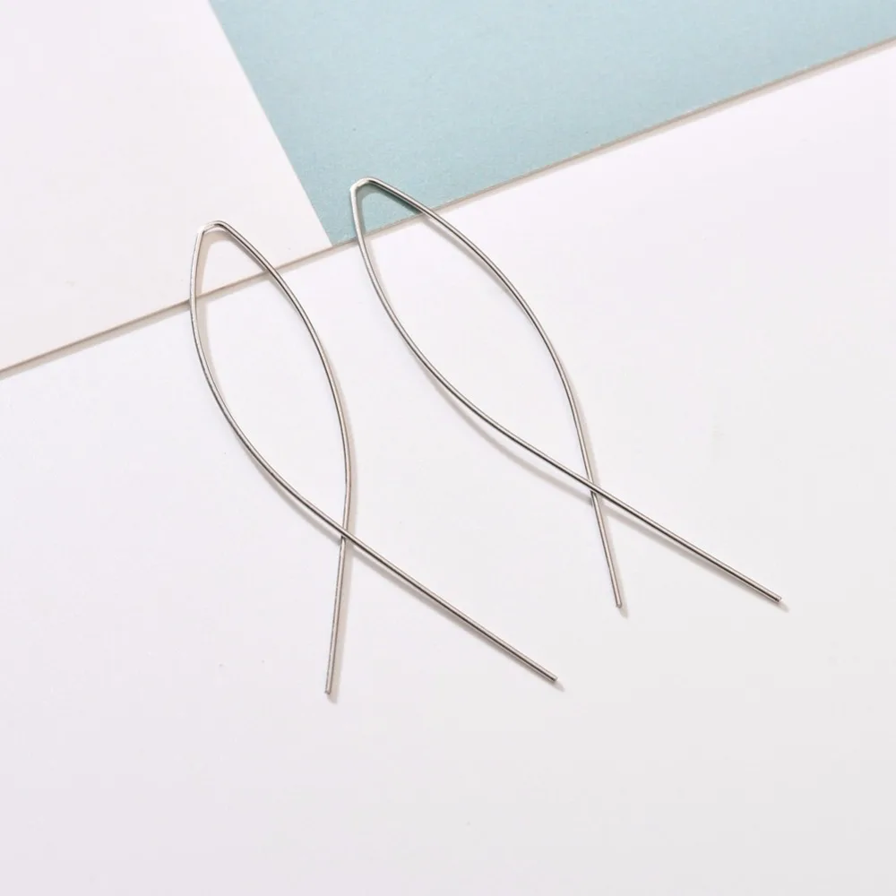 UAM уникальный дизайн аксессуары простые серебряные золотые серьги-кольца с