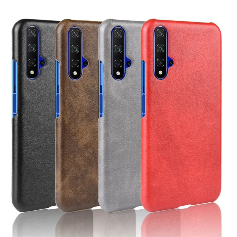 Для Huawei Honor 20 ударопрочный роскошный Твердый чехол из искусственной кожи для lite
