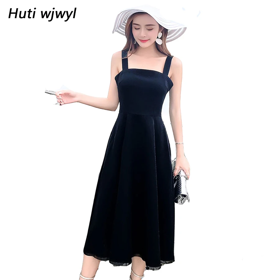 Huti wjwyl 2019 летнее изящное платье без рукавов модные женские туфли элегантное с