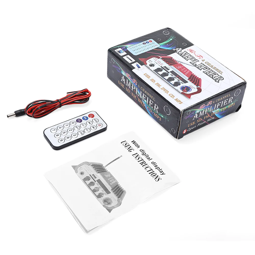 Kentiger HY-604 Портативный цифровой усилитель HiFi 4 канала стерео аудио удаленного