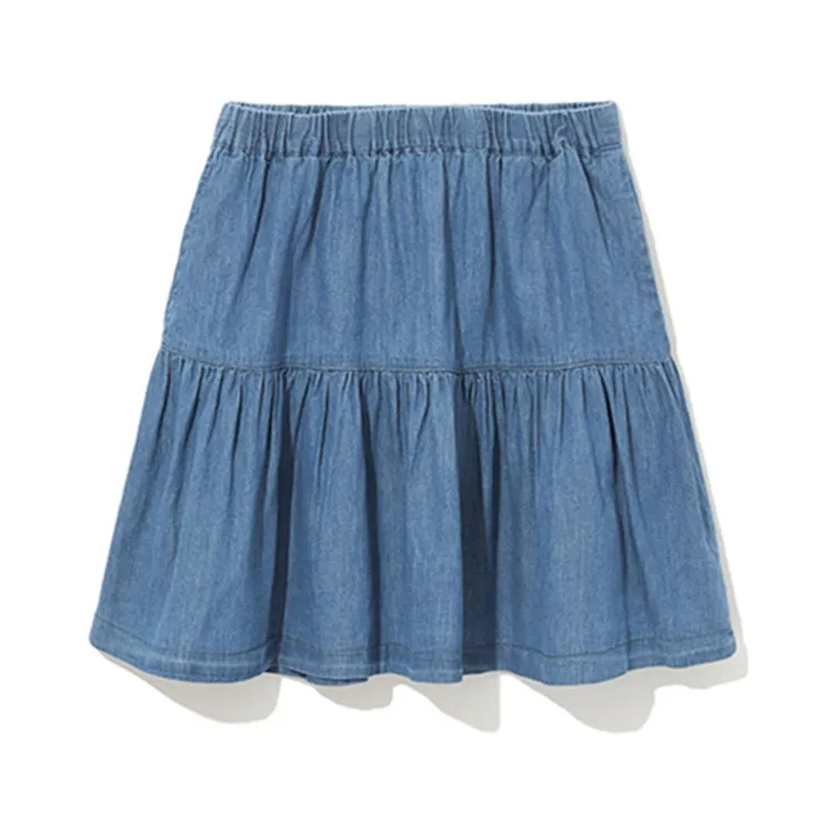 2020 Summer New Jeans Lotus Leaf mini Skirt sweet Korea Denim ruffled skirt plus size M-6XL 7XL brand sexy jeans skirts | Женская одежда