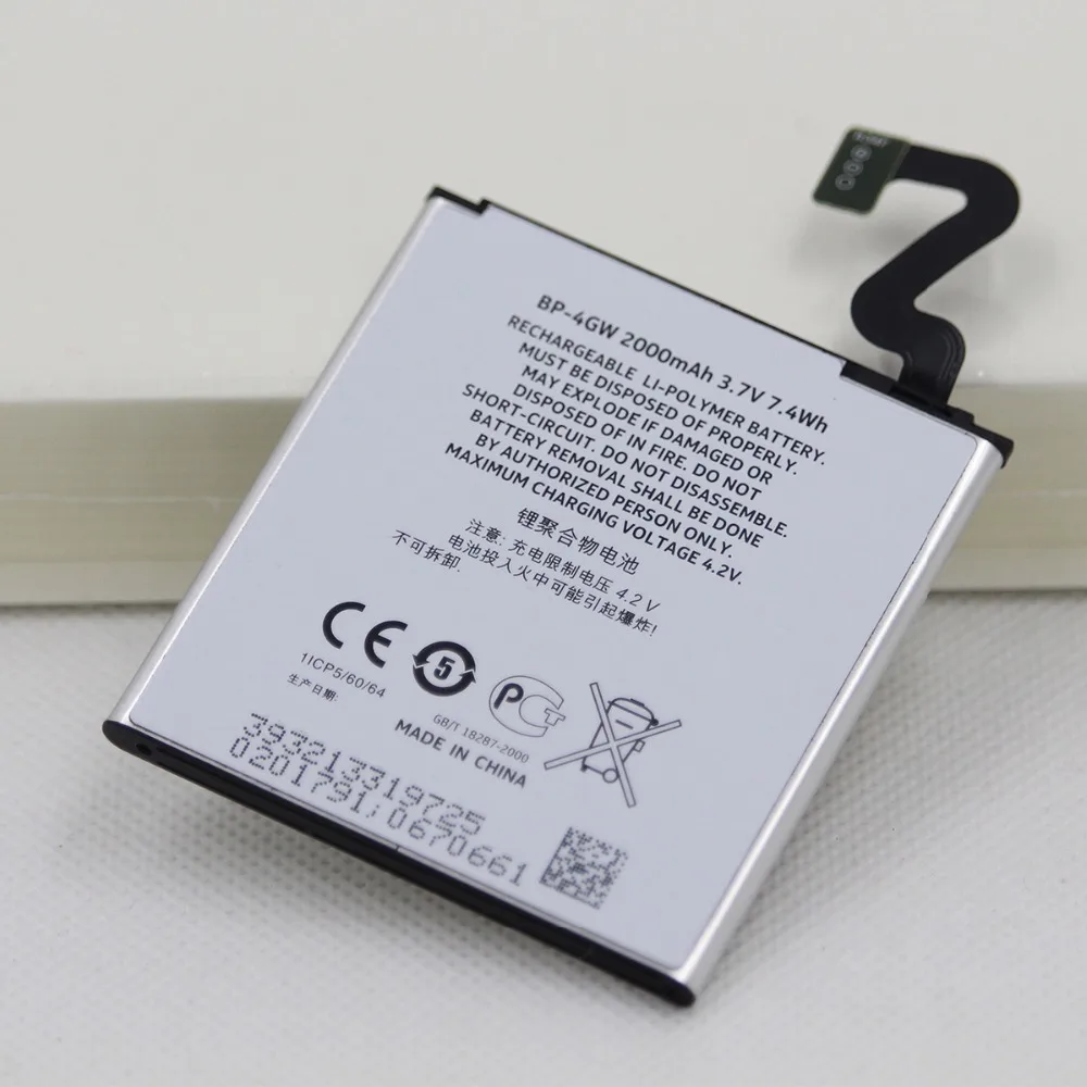 10 шт./лот 2000 мАч аккумулятор для телефона фотобатарея Nokia Lumia 920 920T 2000mAh BP4GW BP 4GW BP-4GW