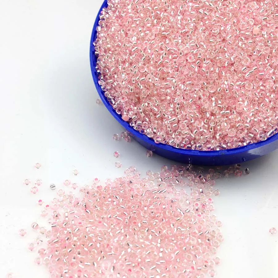 Бусина из стекла Cezch круглые бусины с отверстием под серебро и светло-розового