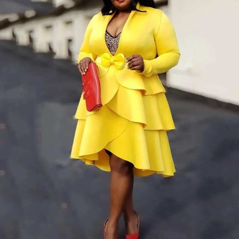 Желтое винтажное сексуальное Клубное платье размера плюс вечерние летние