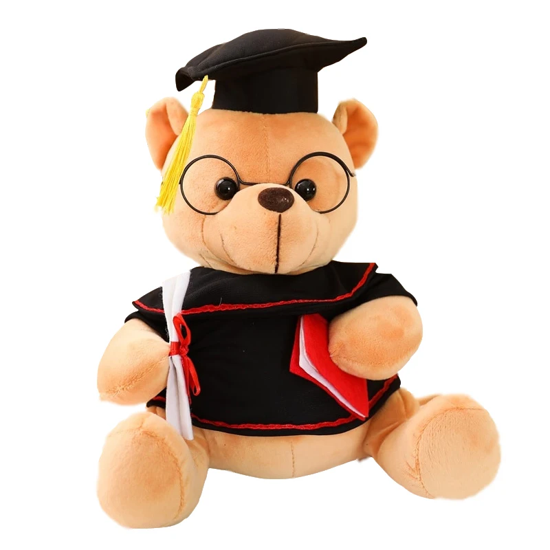 23-35 см 1 шт. Kawaii Dr. Bear Плюшевые игрушки, забавные куклы плюшевого мишки животных мягкая игрушка на выпускном медведе для детей подарок на день рождения