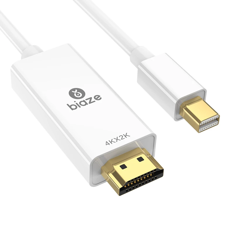 Biaze 4K MINI Displayport Адаптер DP к HDMI 1 8 M 3M Display Port конвертер для ноутбука проектор
