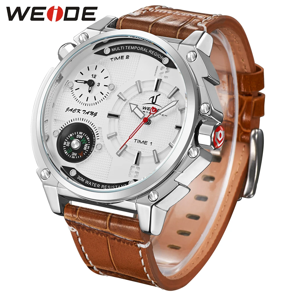 WEIDE новый бренд Relogio Masculino водонепроницаемые часы с компасом мужские аналоговый