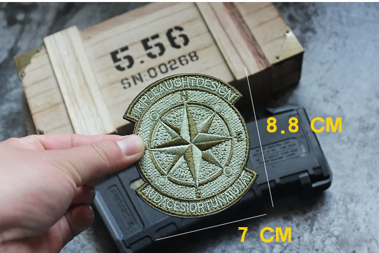 3D Вышивка компасом тактическая повязка на руку волшебные наклейки бейджи