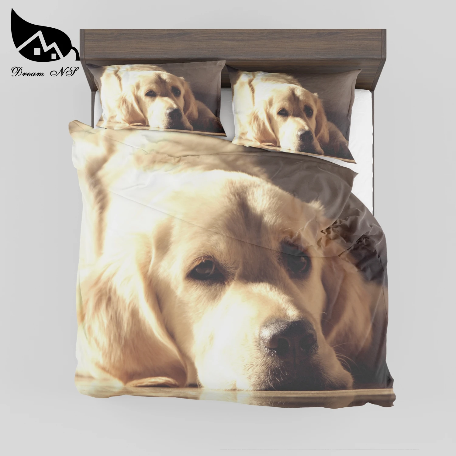 

Dream NS 3D-effect Polyester cotton home textile products High definition photo print cute little dog Dekbedovertrek MY044