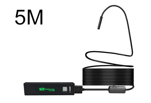 5m Letike USB эндоскоп камера HD 1200P IP68 полужесткая трубка эндоскоп беспроводной Wifi бороскоп видео осмотр для Android/iOS - Цвет: 5m