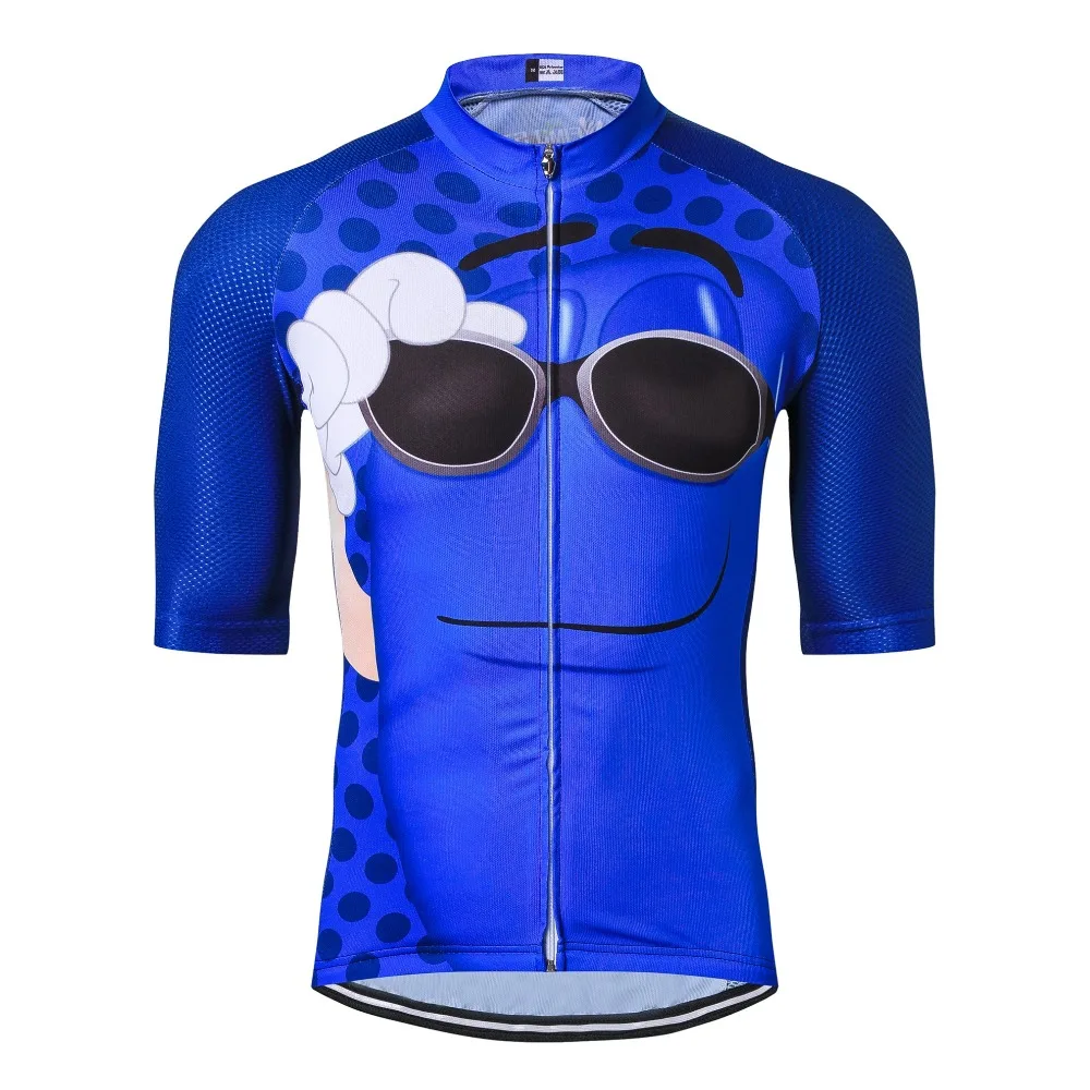 Забавная мультяшная Мужская велосипедная Джерси профессиональная команда