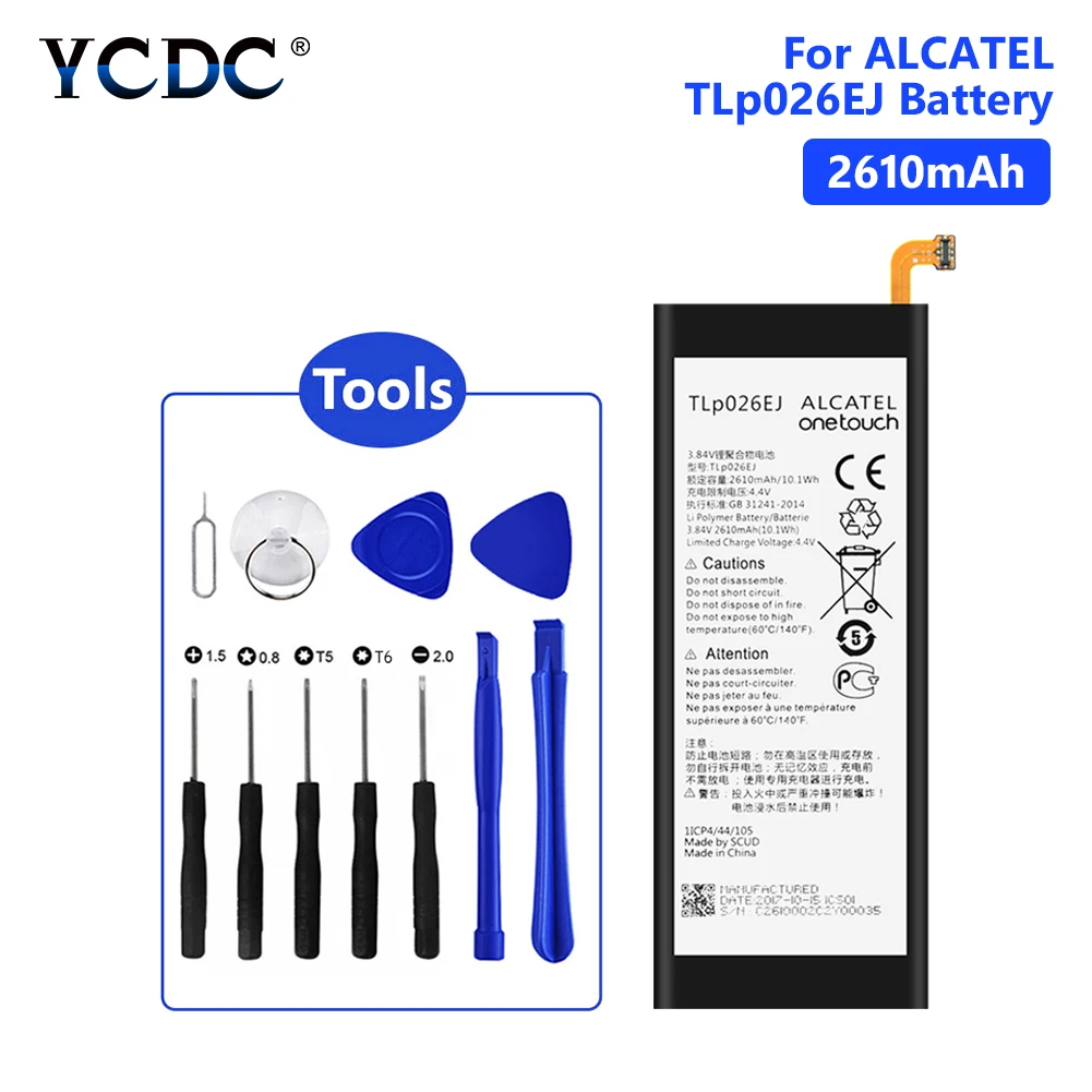 TLp026EJ Батарея для Alcatel idol 4 OT 6055H 6055U 6055K 6055B 2610 мАч литий полимерный Мобильный