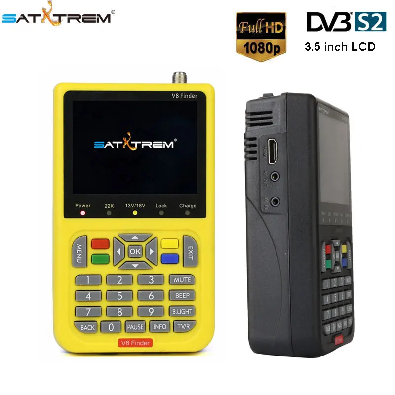 V8 Finder HD DVB-S2 спутниковый искатель высокой четкости MPEG-4 DVB S2 спутниковый измеритель Satfinder Full 1080P Finder 3,5 дюймовый ЖК-дисплей