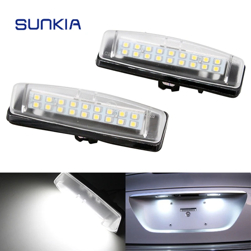 2 шт./компл. SUNKIA светодиодный номерной знак замена для Mitsubishi Colt plus Grandis 18SMD без