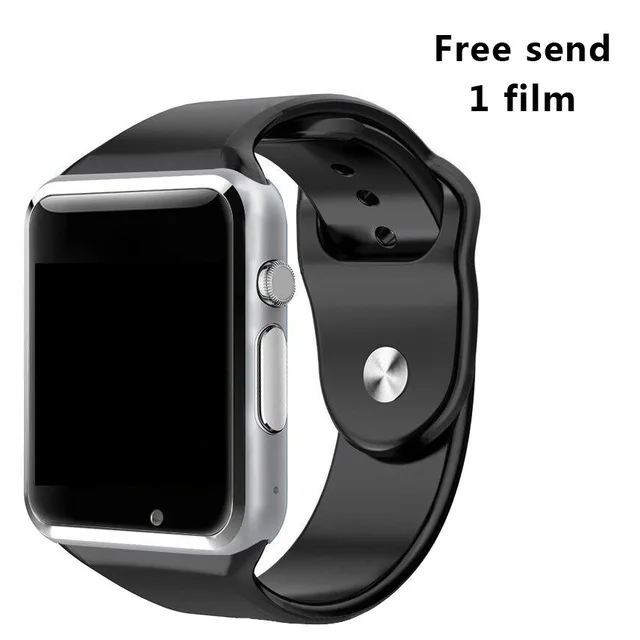 Silver black Bluetooth Смарт-часы спортивные Шагомер монитор сердечного ритма водонепроницаемый bluetooth-соединение напоминание о звонках с sim-картой камера Clo - Цвет: Silver black