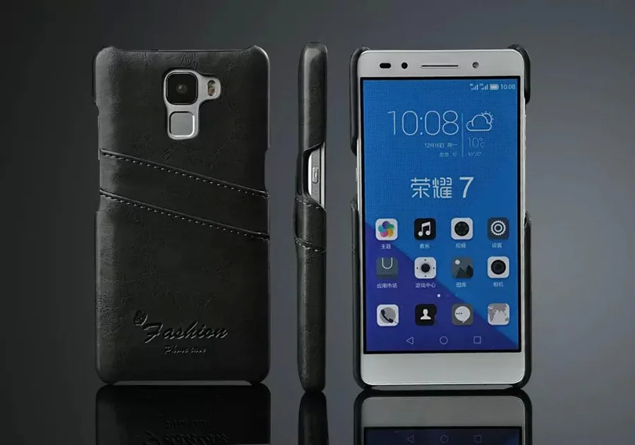 Чехол для Huawei Honor 7 задняя крышка из натуральной кожи с масляным воском чехол