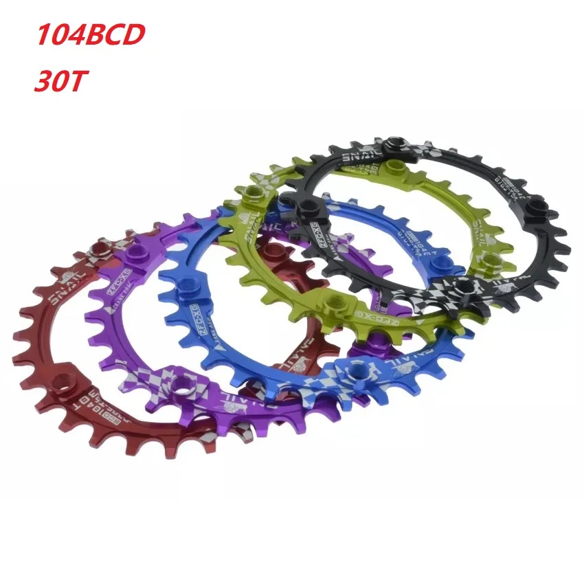 Велосипедная звездочка узкая широкая 104BCD 30T круглая форма MTB цепь колесо