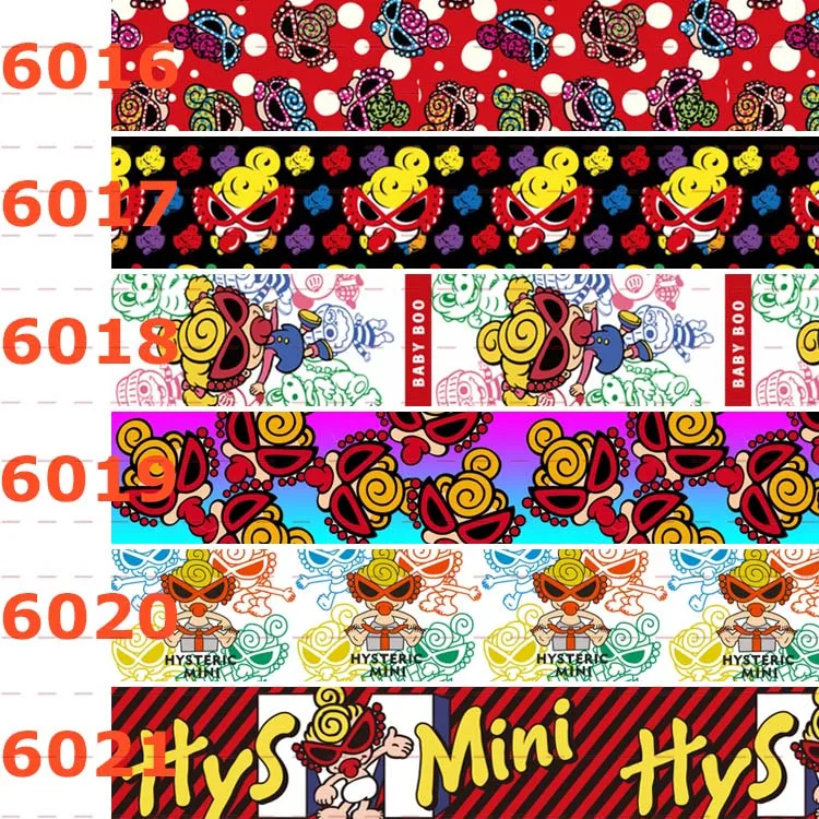 

Y 50 yards live cartoon ribbon colorful cartoon printed grosgrain ribbon