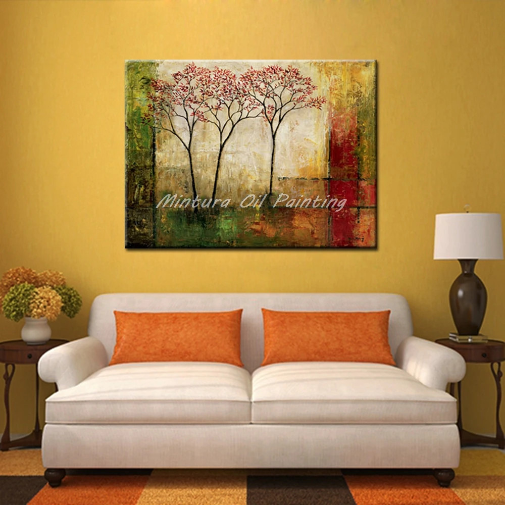 Картина на холсте с изображением богатых деревьев|oil painting|paintings on canvasoil painting canvas |