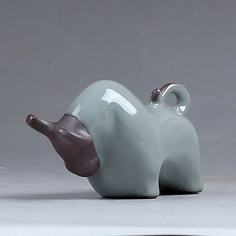 Китайский ручной работы Прекрасный бык статуя Чай комплект питомец Ru печи